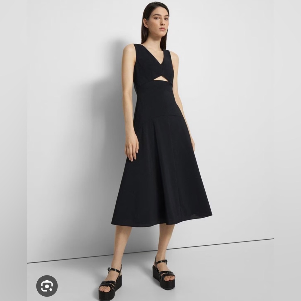 NWT Theory Crisp Poly Cut Out Dress